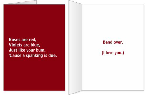 Spanking Greeting Card