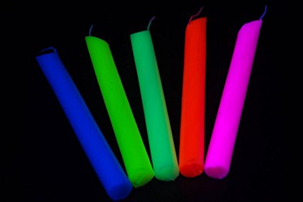 blacklight reactive drip candles
